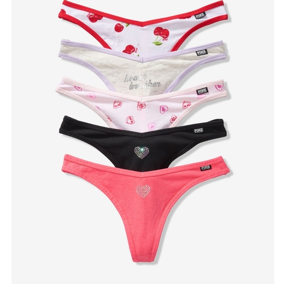 PINK Victoria's Secret Other - NWT 5 pair of Pink victoria secret thongs small